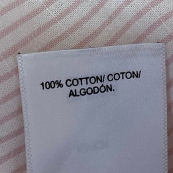 Lucky Brand Pink White Striped Pocket Long Sleeve Button Down Shirt Top Size S - Picture 4 of 4